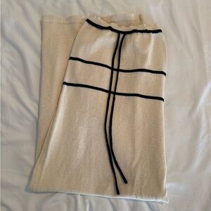 Elegant Cream and Black Women's Dress